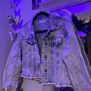 Rhinestone denim jacket